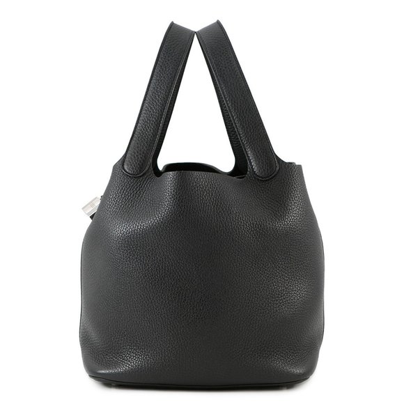 Hermes Hermès Picotin Lock MM Handbag, Black, Taurillon Clemence Leather, Y S... - Picture 1 of 13